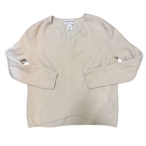 100% Cashmere Nordstrom Signature Sweater XS Soft Neutral Soft Girl‎ Cozy